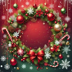 Fototapeta na wymiar Christmas, Christmas Background Wallpaper Template, Merry Christmas and Happy New Year. Suitable for Brochures, Wallpapers, Pamphlets, Leaflets, Web, Advertisements, Flyers and Banners