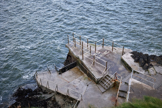 view of tramore Guillamene Swimming Cove, Co.Waterford Ireland. will Atlantique ocean scenic
