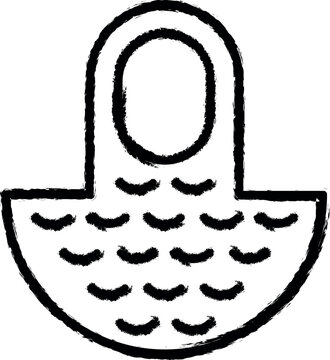 Medieval, chainmail vector icon in grunge style