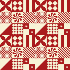 Decorative new year and xmas design pattern print