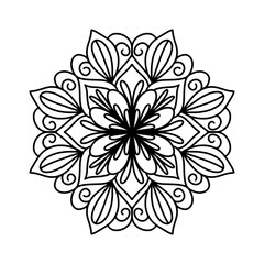 Fototapeta premium Circular flower mandala 