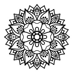 Circular flower mandala 

