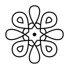 Circular flower mandala 
