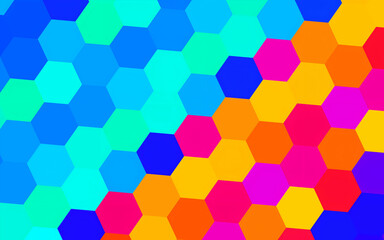 Fototapeta na wymiar abstract background with hexagons