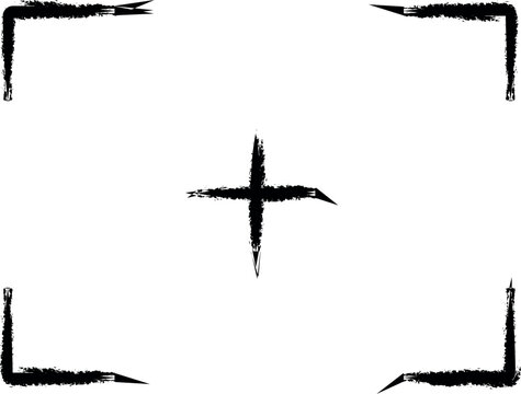 photo fraime outine logo style vector icon in grunge style