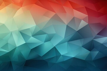 Low polygonal abstract art with a gradient from teal to warm red, perfect for dynamic and modern designs.