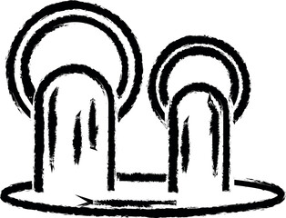 waste, sewage, plumbing vector icon in grunge style