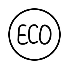 Eco friendly product icon, environmentally or natural materials, organic fabric, line symbol. Vector illustration