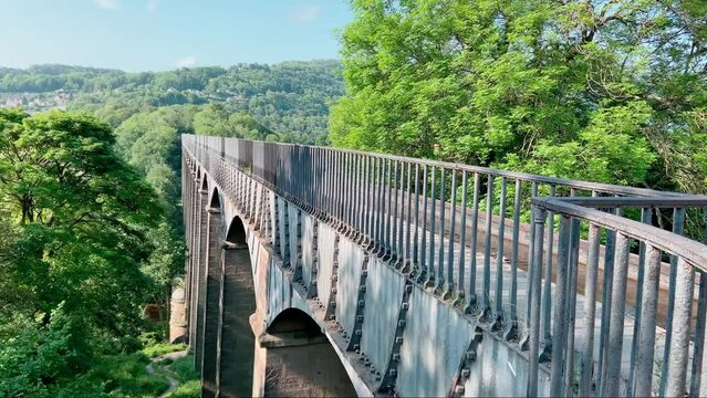 Pontcysyllte Aqueduct on Shropshire Union Canal Near Trevor Vale of Llangollen Denbighshire North Wales