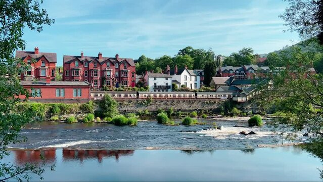  River Dee at Llangollen Denbighshire North Wales.