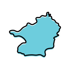 Lacs department of Cote d'Ivoire map design