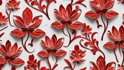 seamless floral pattern generative ai