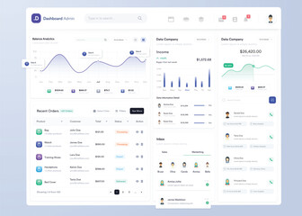 UI UX Infographic dashboard. UI design with graphs, charts and diagrams. Web interface template