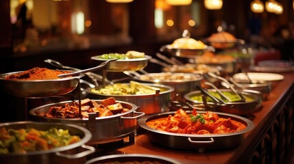 spices restaurant indian food buffet illustration flavors dishes, vegetarian non, vegetarian tandoori spices restaurant indian food buffet - obrazy, fototapety, plakaty