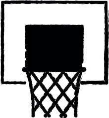 Basketball, basket, sport vector icon in grunge style