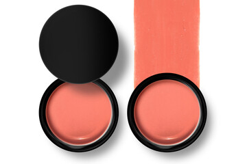 beauty cosmetic makeup skincare of smudge cc cream foundation primer cushion; product mockup on...