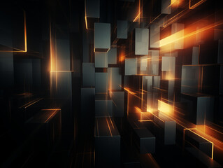 low key abstract mosaic background with brick