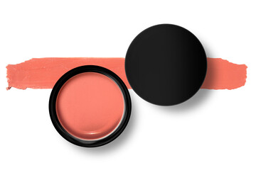 beauty cosmetic makeup skincare of smudge cc cream foundation primer cushion; product mockup on...