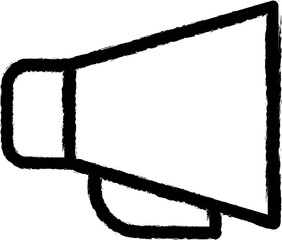 Megaphone with handle vector icon in grunge style