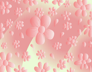 seamless pattern with sakura or cherry blossom