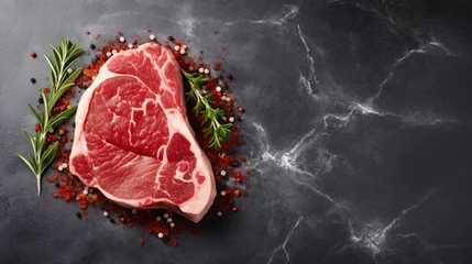  Fresh meat. Raw pork steak © Gefer