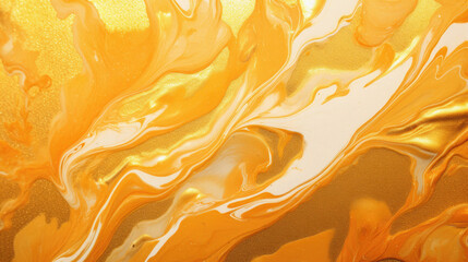 Gold liquid texture. Ebru marbling pattern. Golden marble liquid texture.