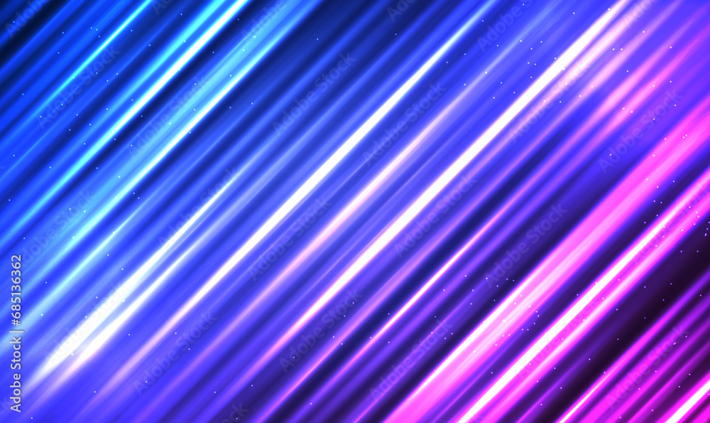 Poster abstract futuristic neon light technology background. dynamic motion light trails with motion blur e