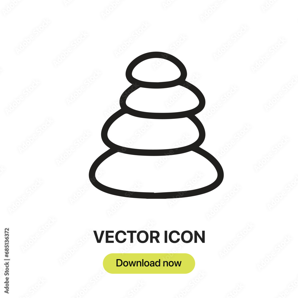 Poster stones icon vector. linear-style sign for mobile concept and web design. stones symbol illustration.
