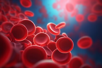 medical health human red blood cells illustration. generative ai