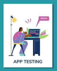 Developer testing app at notebook and got error as result.