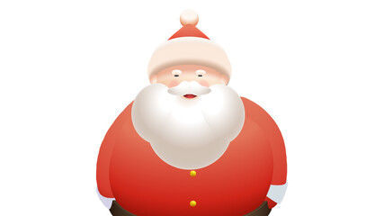 Santa Claus laughing, Christmas 3d illustration