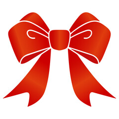 手書きの可愛いリボン　アイコン　ベクター