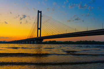Sunset Bridge Over Water