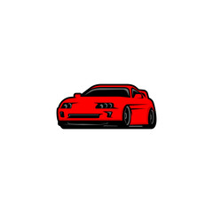 JDM Japan Style Automotive Logo Design White Background