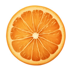 Orange slice isolated on transparent background