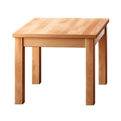 Table wooden furniture isolated on white transparent, PNG