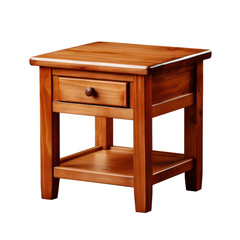 Cabinet, bedroom wooden furniture nightstand isolated on white transparent, PNG