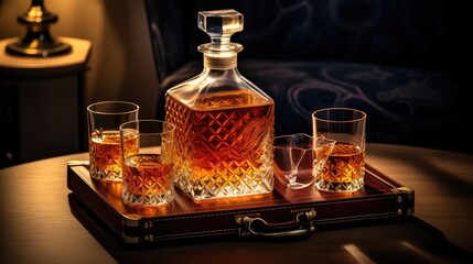 background object whiskey drink whiskey illustration decanter glass, alcohol beverage, scotch bourbon background object whiskey drink whiskey - obrazy, fototapety, plakaty