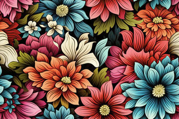 Naklejka premium Floral Background Floral Wallpaper Floral Image Flower Background Flower Image Flower Wallpaper Illustration 