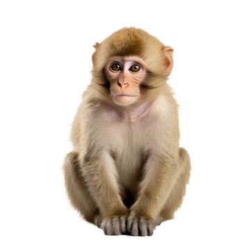 macaque isolated on transparent background