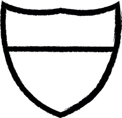shield vector icon in grunge style