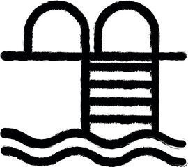 bathing place vector icon in grunge style