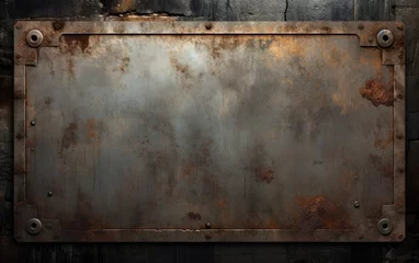 Schilderijen op glas Rusty metal texture background.   © hugo