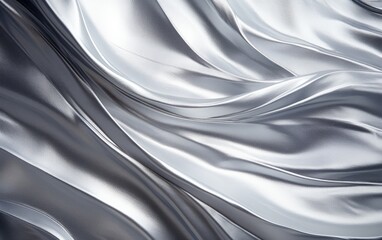 Silver shining silk background.