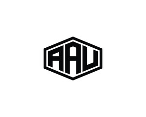 AAU logo design vector template
