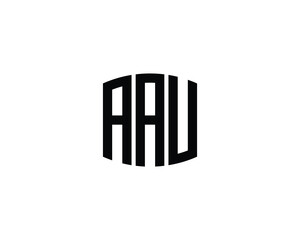 AAU logo design vector template