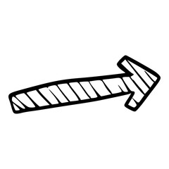 next or right arrow with shade texture outline doodle icon