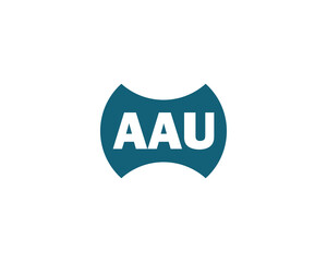 AAU logo design vector template