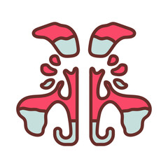 Sinuses icon in vector. Logotype