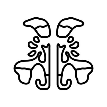 Sinuses icon in vector. Logotype